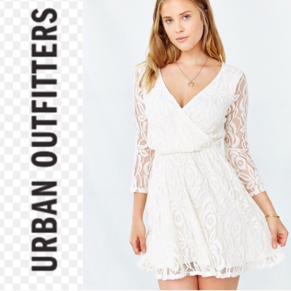 Urban Outfitters Kimchi Blue Lace Surplice Dress